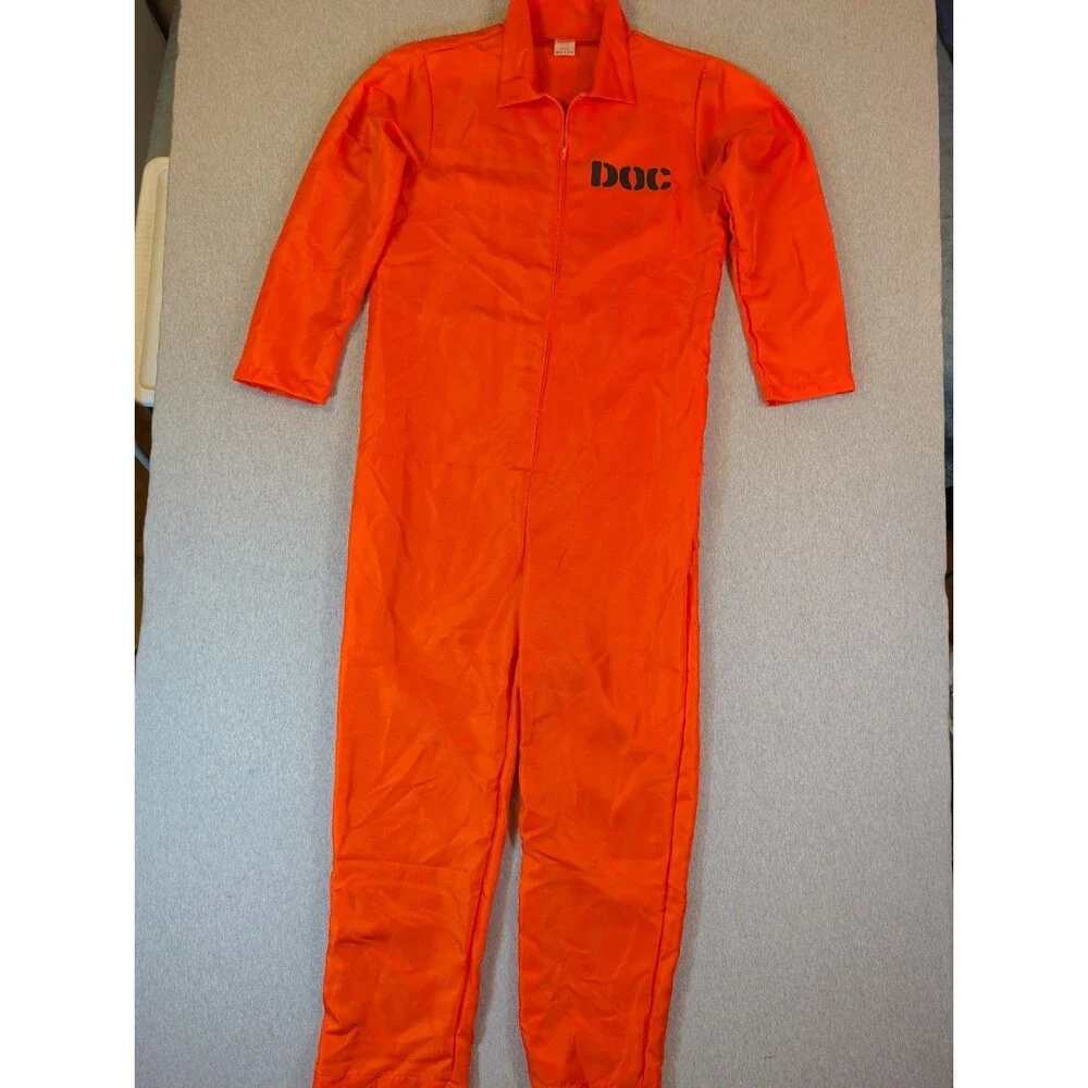 Prisoner Convict Jail Bird Orange Jumpsuit Dept Of Corrections S/M